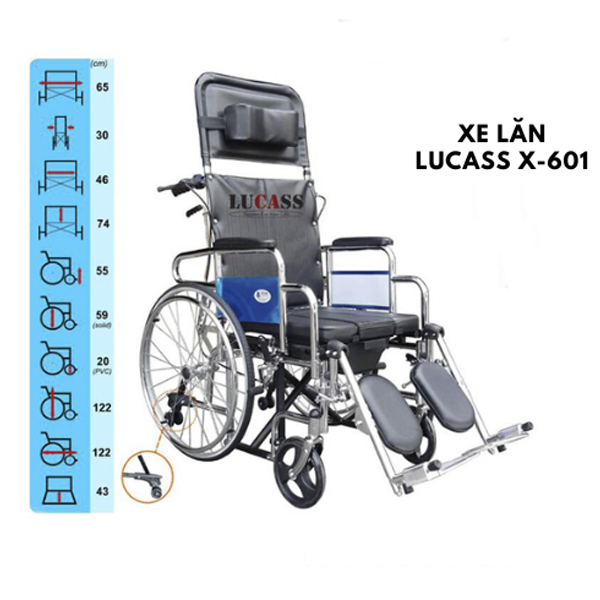 Xe lăn đa năng chống lật Lucass X-601 